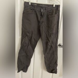 Men's Marc Anthony dark grey pants 32x30 slim straight fit, stretch waist.